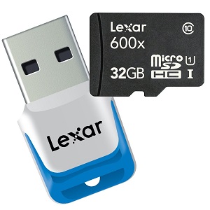 Image of Lexar 600X 32GB 90MB/s High Performance Micro SD Memory Card - With USB 3.0 Card Reader