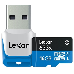 Image of Lexar 600X 16GB 90MB/s High Performance Micro SD Memory Card - With USB 3.0 Card Reader